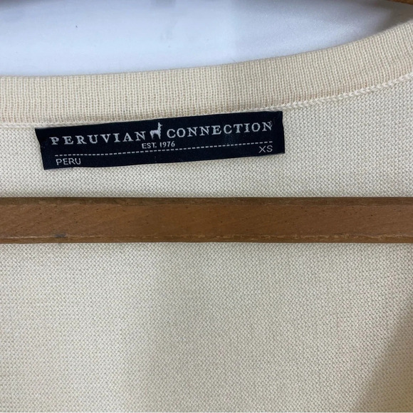 Peruvian Connection ivory Pima Cotton Sanibel tunic XS - Picture 5 of 6